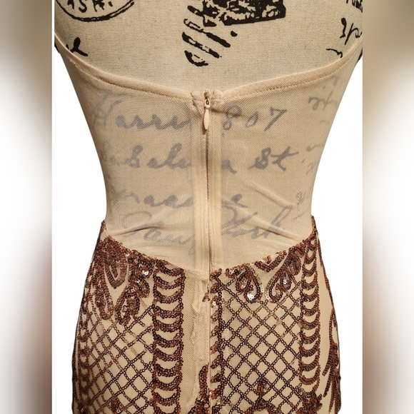 Rose Gold and Nude Gown - Picture 9 of 11